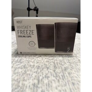 Host Whiskey Freeze Cooling Cups Set of 2 Reusable Gel Chilled Drinkware‎